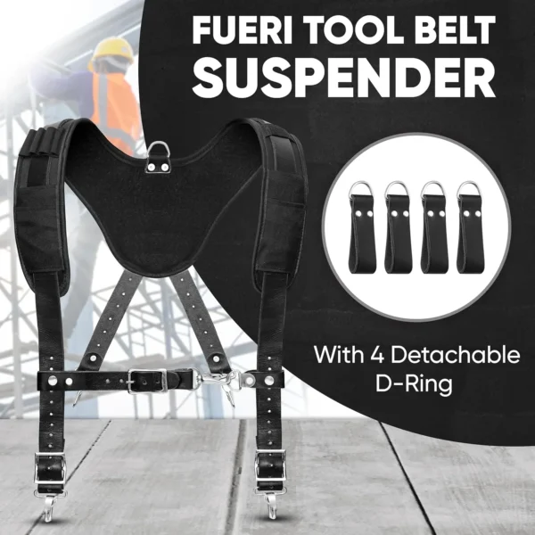 17 Pockets Tool Belt Pouches with Belt and Suspenders - Image 3