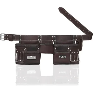 11 Pocket Natural Grain Leather Tool Belt
